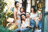 Colour still of Ando Sakura, Sasaki Miyu, Jyo Kairi, Lily Franky, Matsuoka Mayu and Kiki Kirin in 2018 film Shoplifters.