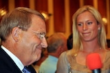 David Llewellyn with Labor MP Rebecca White in 2010