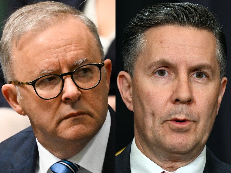 A composite image of Anthony Albanese and Mark Butler