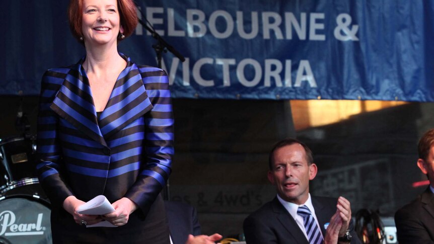 Prime Minister Julia Gillard and Opposition Leader Tony Abbott