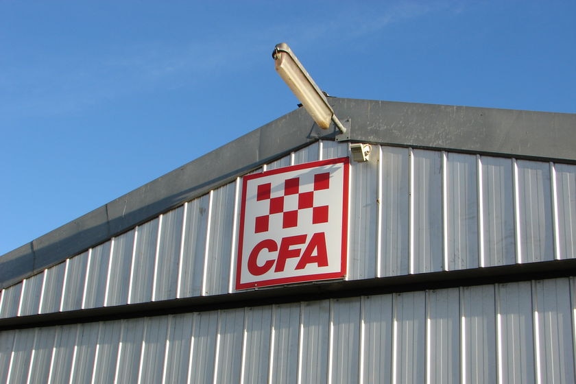 a tin shed with a CFA logo on it