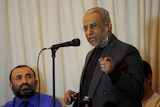 Australian Grand Mufti, Dr Ibrahim Abu Mohammad (right) speaks at Lakemba.