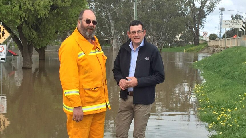 Victorian Premier Daniel Andrews at Charlton in Victoria's west