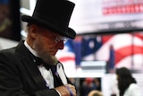 An Abraham Lincoln lookalike at the Republican convention