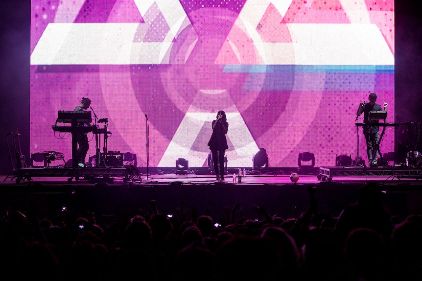 Chvrches performing live at Splendour In The Grass 2014