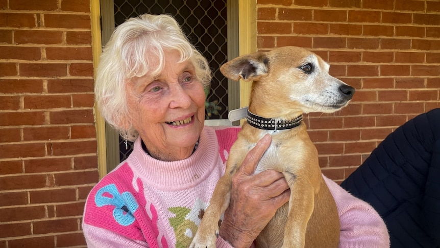 A woman and her dog