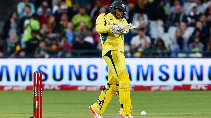 Usman Khawaja batting at Newlands