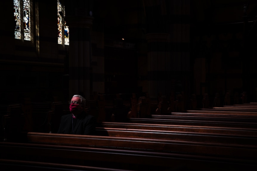 Bishop Paul Barker from the Anglican Diocese of Melbourne pictured in St Paul’s Cathedral on September 16, 2021. 