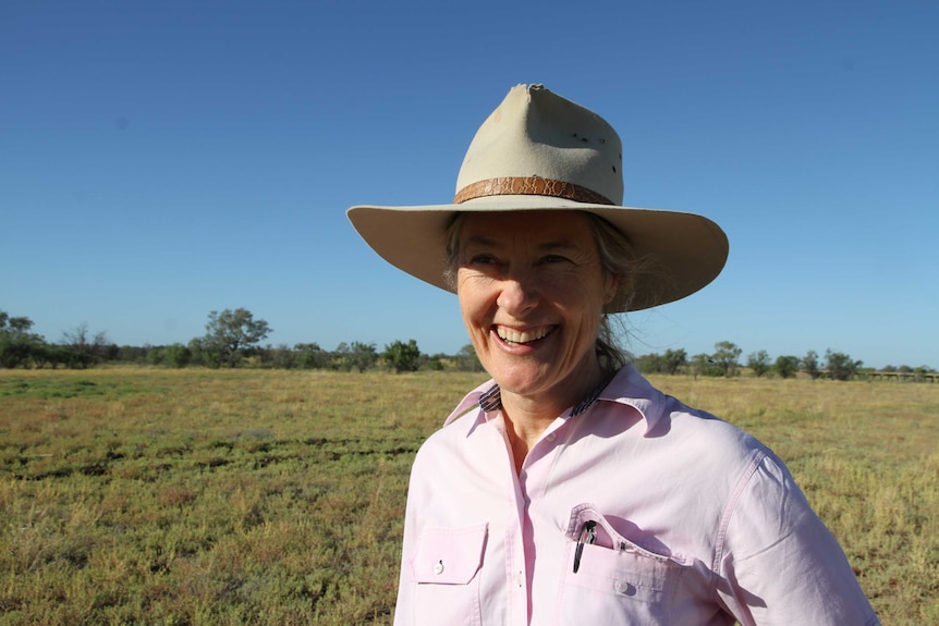 The Department of Agriculture and Fisheries Jenny Milson standing in a paddock outside of Longreach