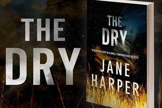 A book cover of Jane Harper's debut novel The Dry.