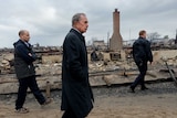 NYC mayor Michael Bloomberg tours Breezy Point after Hurricane Sandy