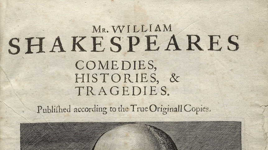 The title page of William Shakespeare's first folio edition.