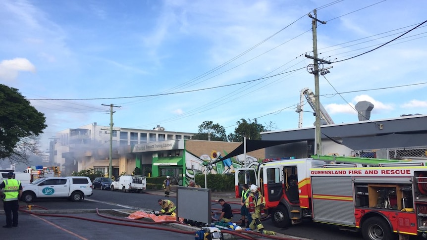 Fire on Manilla Street in East Brisbane