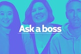 Three Canberra bosses in a composite image, representing three bosses honestly answering questions about management techniques