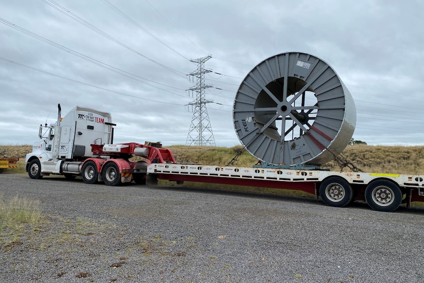 An underground cable drum.