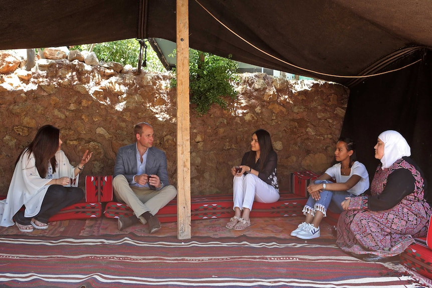 Prince William visits the Princess Teghrid Institute for Development and Training in Jordan