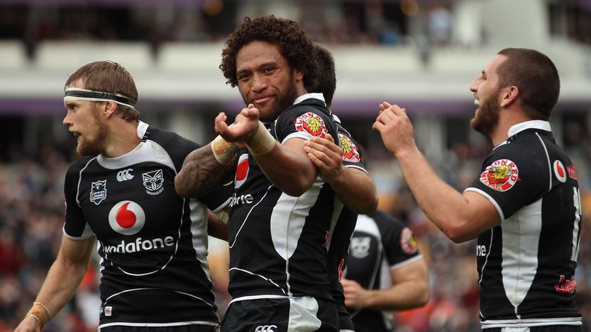 Judge, jury and executioner: Manu Vatuvei ended Newcastle's finals hopes with three tries.