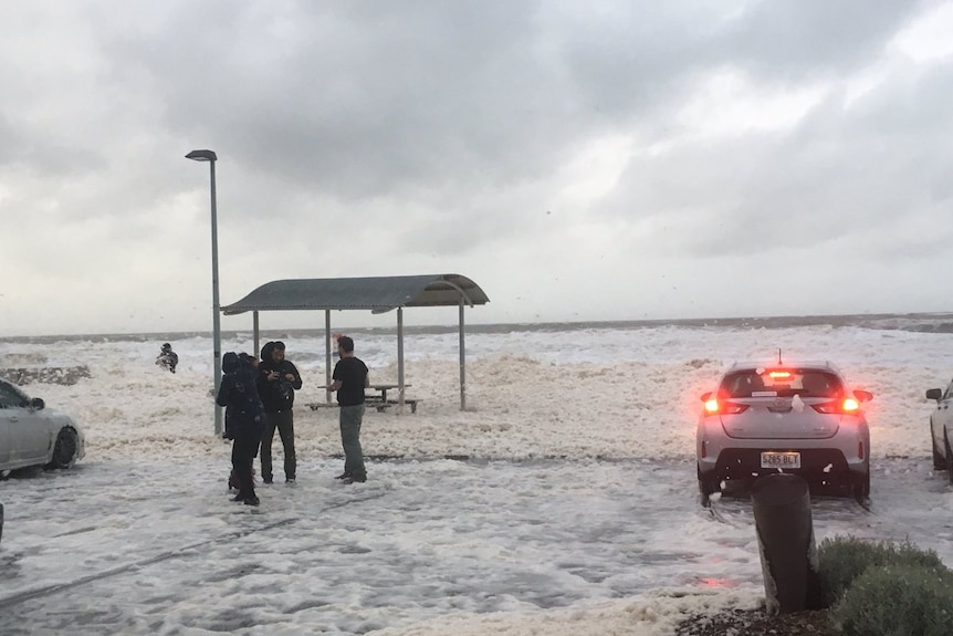 Wild weather at Moana Esplanade