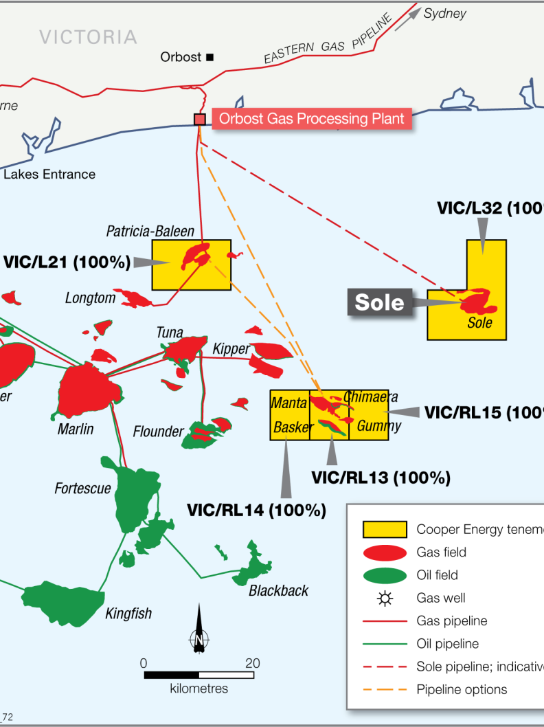 Sole gas field map