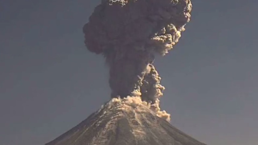 The Colima volcano in Mexico