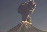 The Colima volcano in Mexico