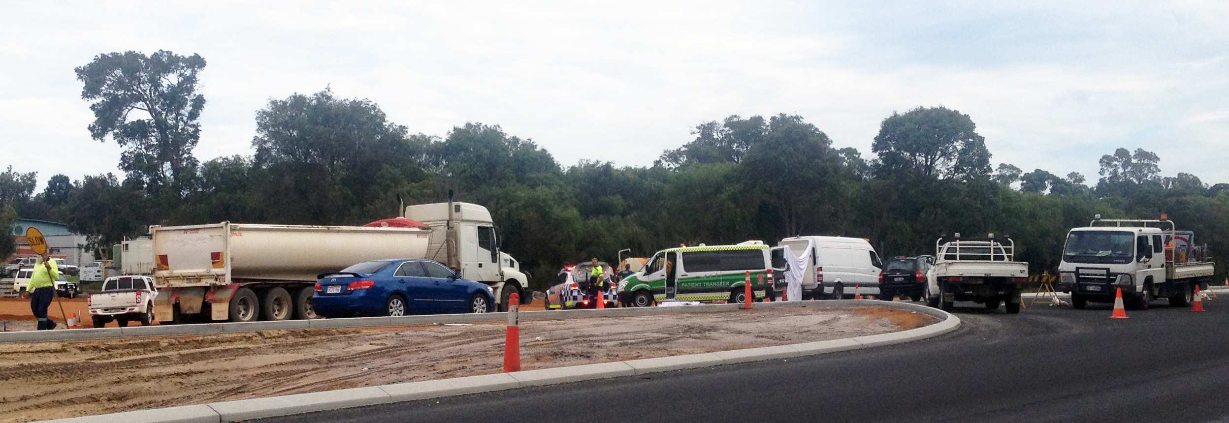 Road worker killed after being hit by grader - ABC News