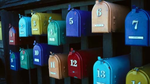 Colourful mailboxes