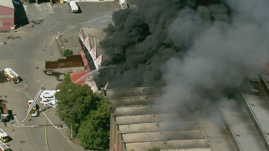 Fire breaks out at waste recycling centre at Chullora in Sydney