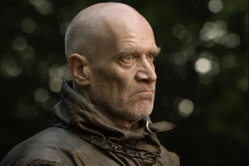 Actor Wilko Johnson dressed as his character Ser Ilyn Payne on the fantasy television show Game of Thrones