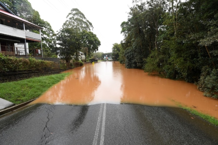 Flood on the road.