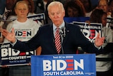 Joe Biden addressing supporters in South Carolina