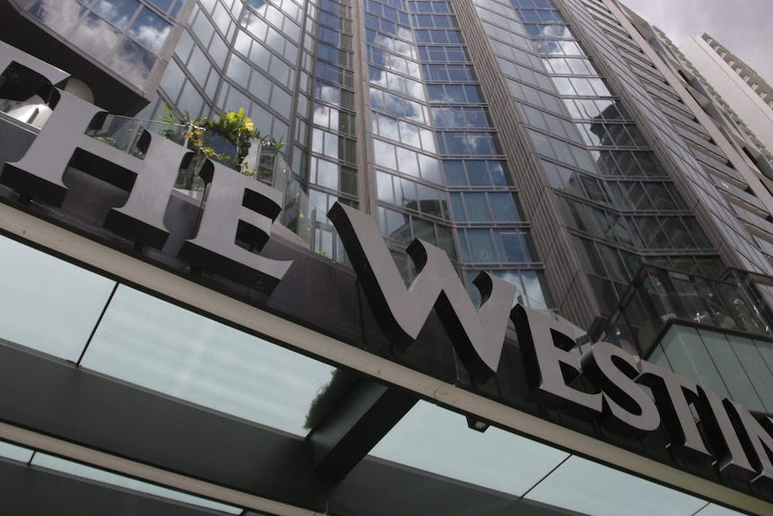 The Westin, a quarantine hotel in Brisbane's CBD.