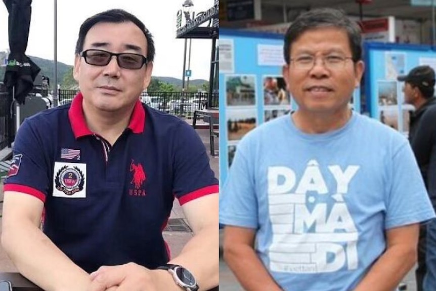A composite of two men of Chinese and Vietnamese heritage respectively wearing glasses and looking at the camera.
