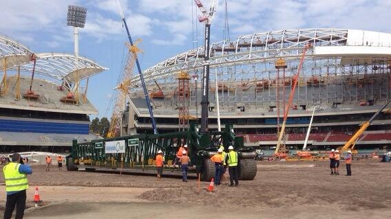 Drop-in pitch arrives for Adelaide Oval