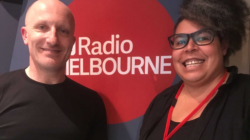Mabu Mabu chef Nornie Bero with Raf Epstein in ABC Radio Melbourne studio