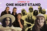 A collage of the One Night Stand 2019 line-up: Hilltop Hoods, Meg Mac, Ocean Alley, G Flip