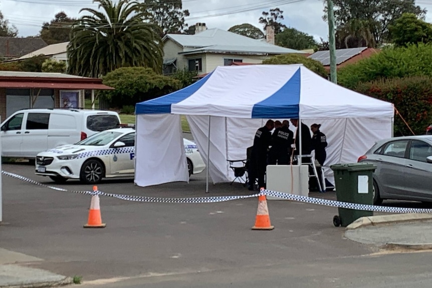 police tent in carpark