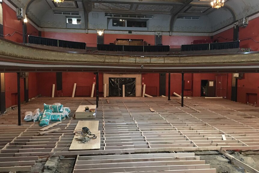 Floor removed at Princess Theatre