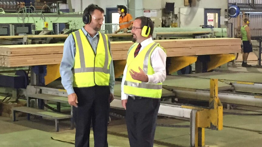 Ricky Muir visits Heyfield processing plant