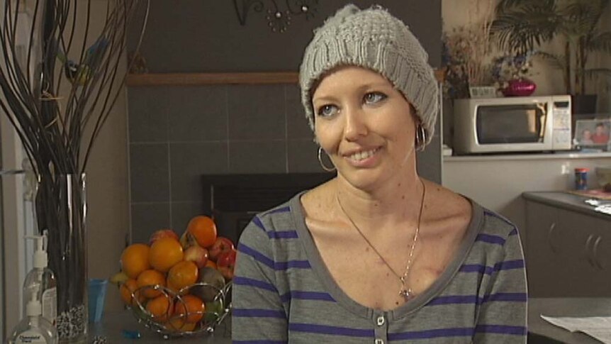 Natalie Daley, Tasmanian woman with cancer who uses cannabis for medicinal reasons.