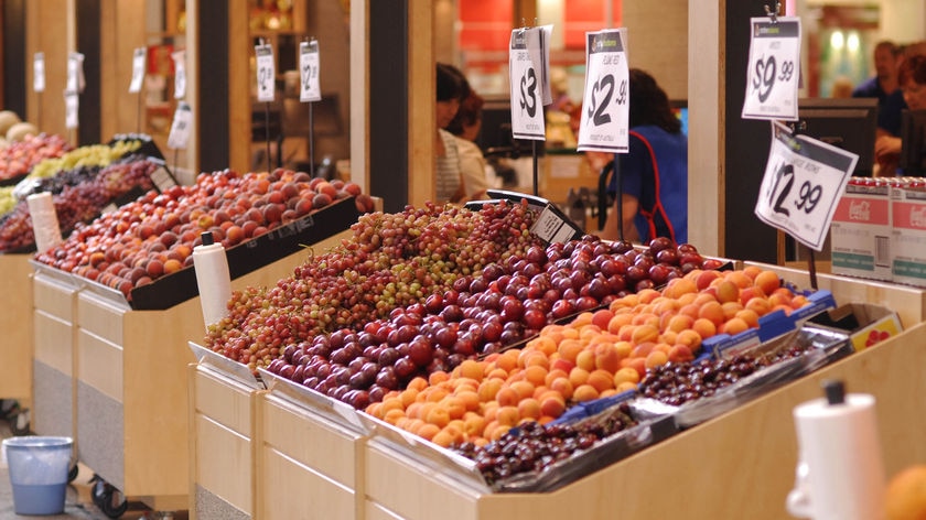 Fruit and vegies on display