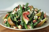 Beans with fig and toasted hazelnuts