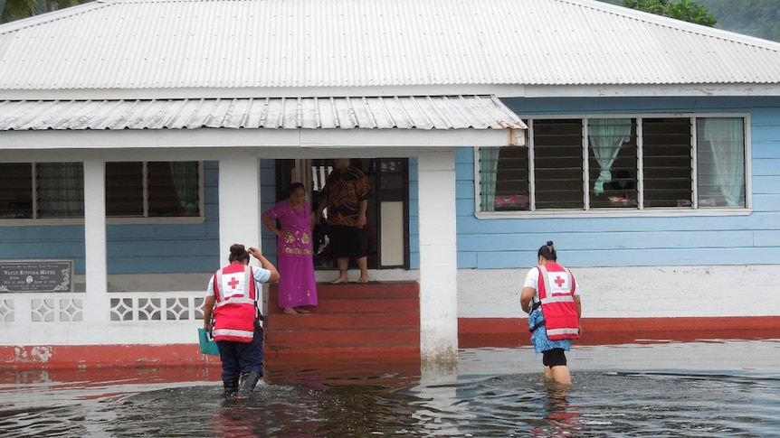 Relief workers out assessing damage after Samoa cyclone