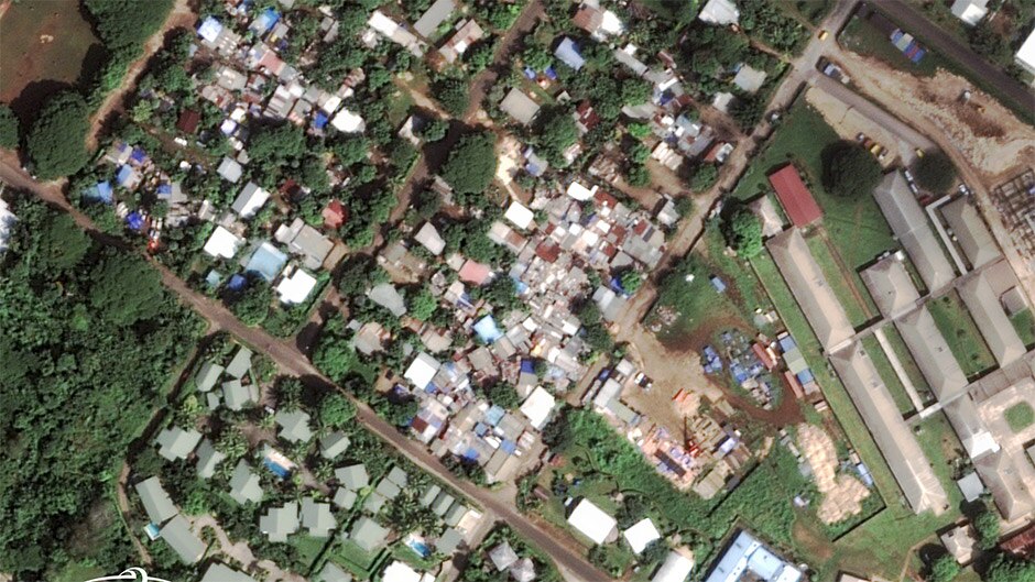 Downtown Port Vila, the capital of Vanuatu, before Cyclone Pam hit the country.