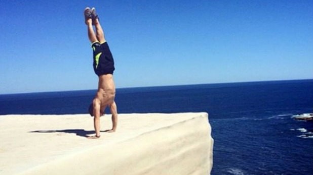 Wedding Cake Rock handstand