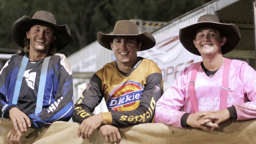 Rodeo clowns left to right Kevin Butt, Jake Hicks and Sam Green.