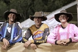 Rodeo clowns left to right Kevin Butt, Jake Hicks and Sam Green.