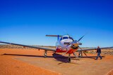 RFDS Plane on red dirt runway