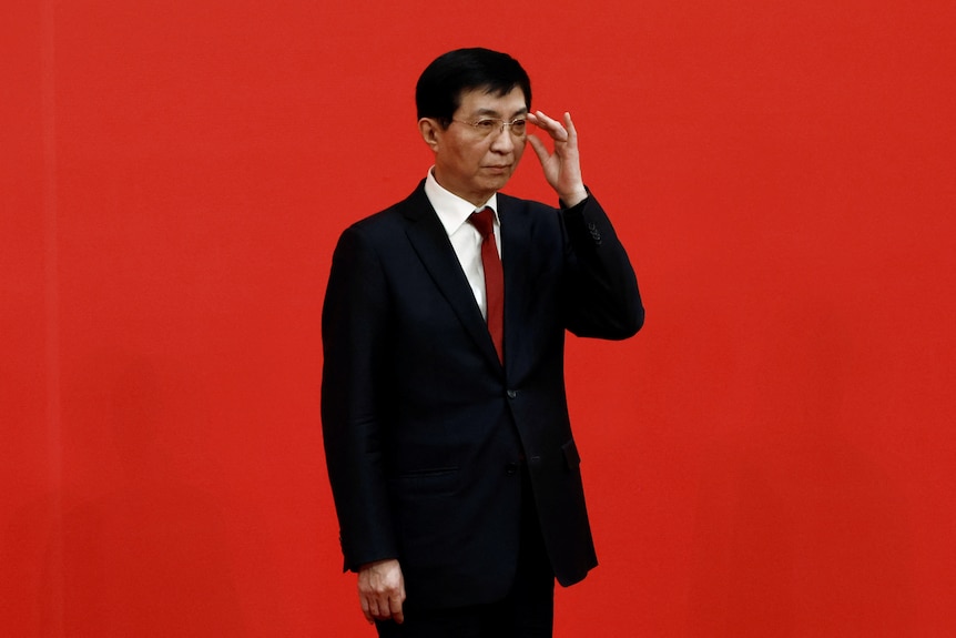 Wang Huning meets the media following the 20th National Congress of the Communist Party of China.