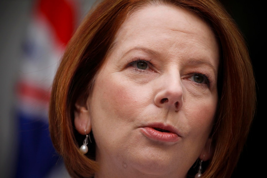 Prime Minister Julia Gillard speaks during a press conference.